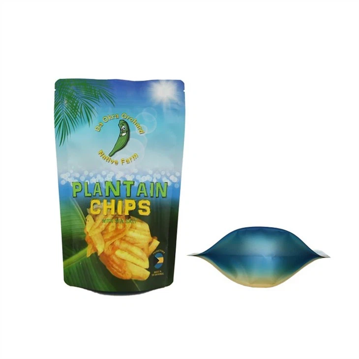 Custom Stand Up Resealable Zip Lock Plantain Chips Bag